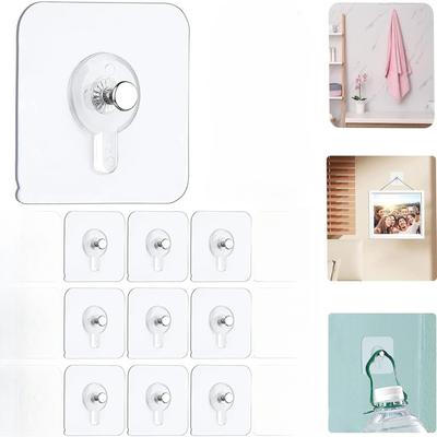 Picture Hangers Self Adhesive Picture Hangers Hooks Waterproof Adhesive Wall Hooks Wall Picture Hanger Wall Hangers for Home Kitchen Bathroom Office