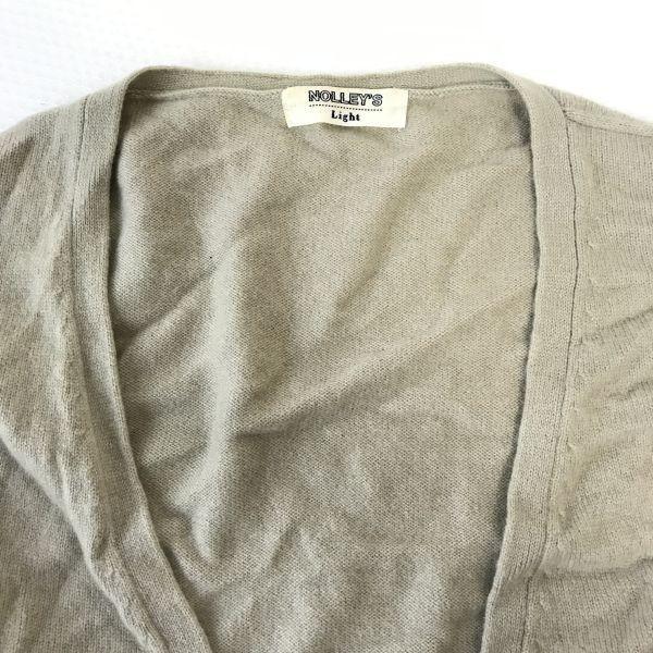 NOLLEY'S 100% Cashmere Long Sleeve Cardigan/Women's Size 38/Beige/