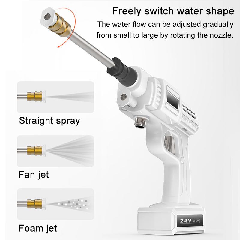 120-200W Cordless High Pressure Car Washer Guns 12/24V Handheld Auto Spray Car Clearning Tools Washing Machine Garden Water Jet