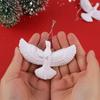 1/4pcs Resin White Dove Christmas Ornaments Xmas Tree Hanging Pendants 2026 New Year Party Home Wall DIY Decoration Kids Gifts