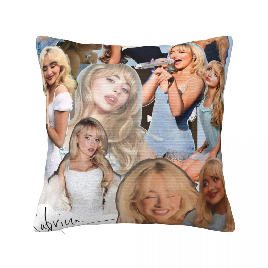 Sabrina Carpenter American Singer Pillow Cover Fashion Pillow Case Soft Cushion Cover Pillowcases For Sofa Home Decoration