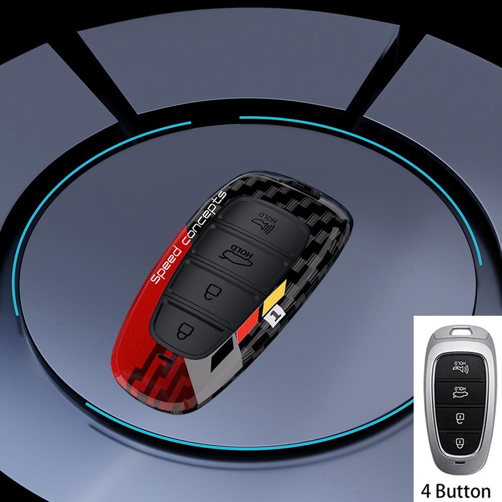Graffiti Car Key Case Cover For Hyundai Solaris Sonata Hybrid Nexo Nx4 New Grand Santa Fe Tucson Accessories
