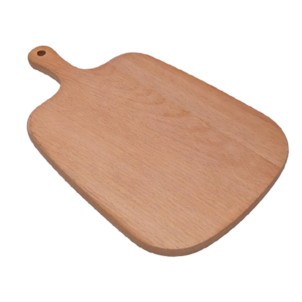 Beech Wood Cutting Board with Handle Decorative Kitchen Charcuterie Board for Cheese Meat Vegetables 33x20x1.5cm Beech
