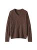 High-End Women's V-Neck Cashmere Knit Sweater - Versatile Winter Tencel Knitwear