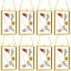 2Pcs Square Metal Glass Photo Frame Wall Hanging Dried Flower Display Holder Case For Pressed Flower and Home Decoration
