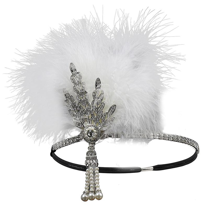 Hairband Headpiece Feather Flapper Headdress Costume Party For Women Headpiece