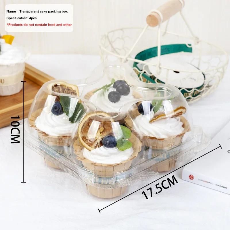 

Clear Plastic Cupcake Boxes, Dome Muffin Cake Containers Individual Dessert Packaging Box For Bakery Birthday Party Takeaway