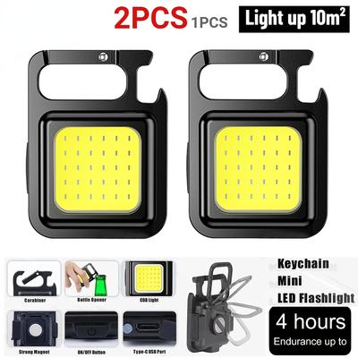 2/1 sztuk High Power Led latarka lampa ładowana na USB silne magnetyczne COB światło robocze przenośny brelok światło na zewnątrz Camping