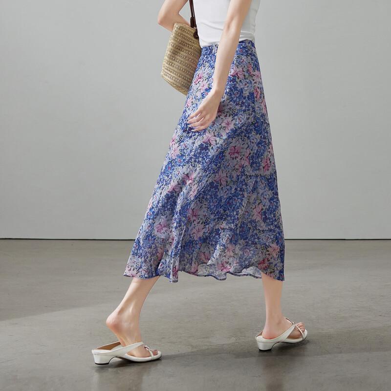 SOFSIL Women's Floral Print Midi Skirt