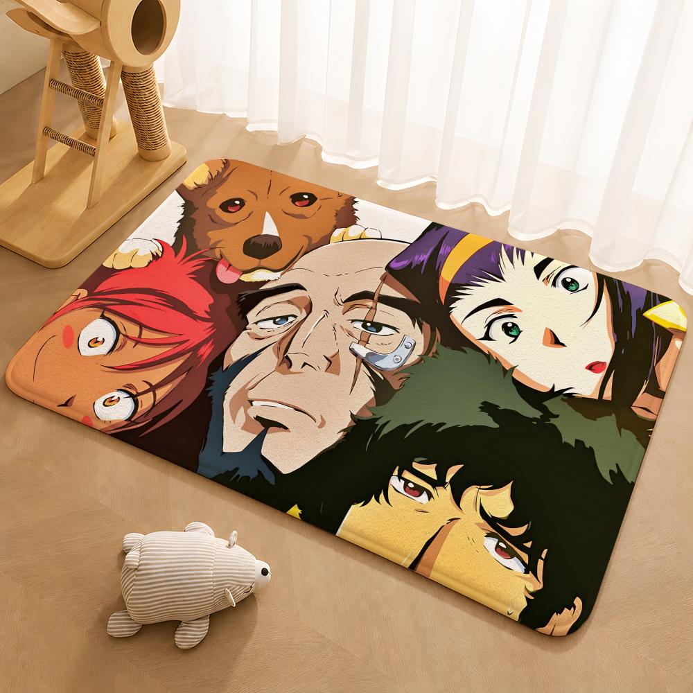 Anime Cowboy Bebop Floor Mat Floor Mat Soft Flannel Non-Slip Door  Rug for Living Room