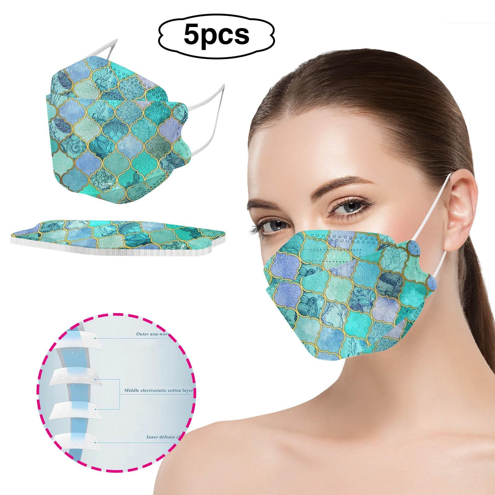 

Взрослая маска для лица с градиентным принтом тай-дай для защиты на открытом воздухе 20X8CM