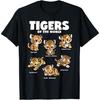 Tigers of the World Cute Cartoon Illustration T-Shirt