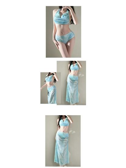 Women's Sexy Three-Piece Bikini Set - Tummy Control, Slimming Beachwear for Influencer Vacations