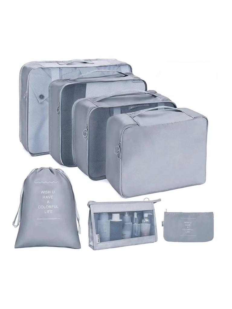 8 Pcs Set Travel Organizer Storage Bags Suitcase Packing Cubes Set Cases Portable Luggage Clothes Shoe Tidy Pouch Folding
