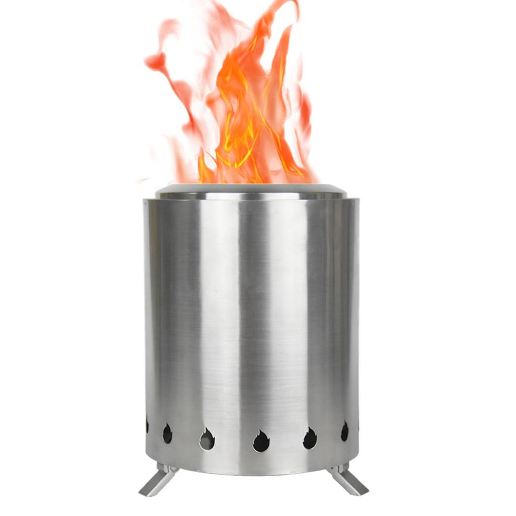 Xtahdge Stainless Steel Camping Wood Stove, Outdoor Smokeless Fire Pit, Small Backpacking Stove