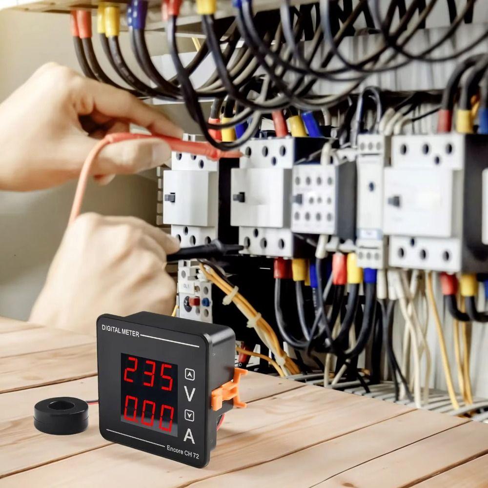 Simultaneous AC Readings AC Ammeter Voltmeter Frequency Measuring Instrument  Electrical Monitoring