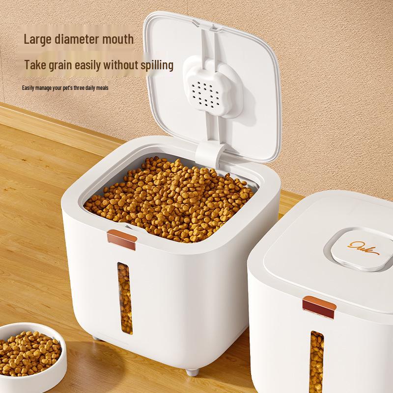 Large Pet Food Storage Bin: Moisture-Proof, Sealed Container for Cat & Dog Food