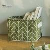 Nursery Toy Bin Cotton And Linen Storage with Handles, Foldable Waterproof Desktop Bins Organizer, Space Saving Basket for Makeup Book Baby