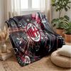 AC Milan Theme Blanket Soft Flannel Blanket Plush Throw Blanket Cozy Sofa Bed Blanket for Home Decor