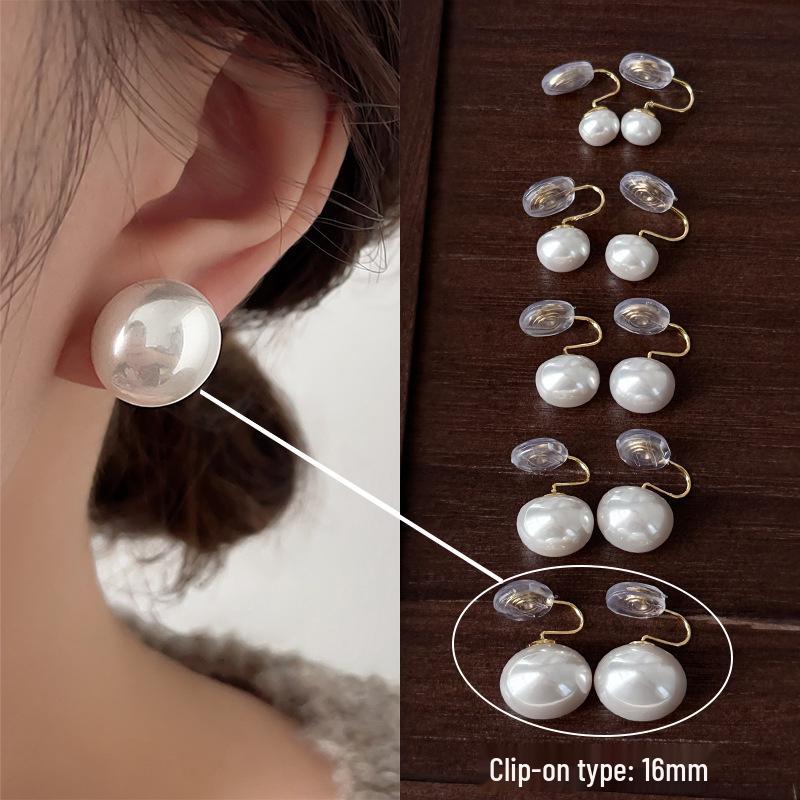 Shi Jia Mantou Lux Pearl Earrings 925 Silver Studs for Women 2024