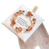 Natural white crystal red agate bracelet for women, high-end black gold super seven exquisite fashion bracelet, original niche design