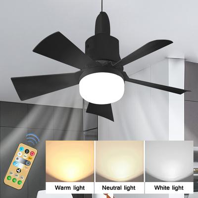 LED-Deckenventilator mit Lampe und Fernbedienung, dimmbarer 3-Gang-Ventilator, leiser zeitgesteuerter AC85-265V für Schlafzimmer, Wohnzimmer