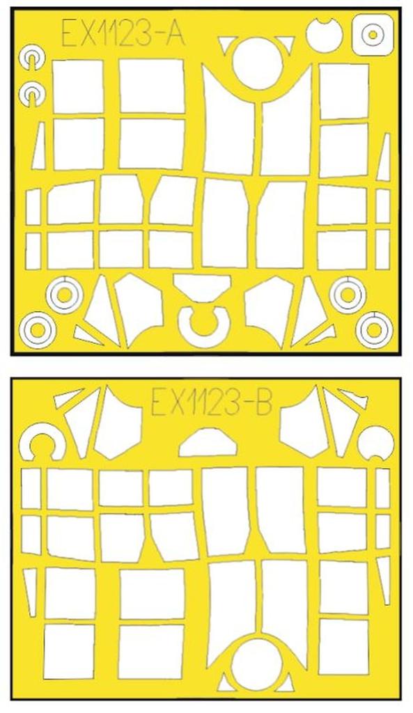 Eduard Fi156C Storch Paint Mask Seal Masking Seal for Plastic Models EDUEX1123 1/48 T-Face Double-Sided (for Tamiya) (Airplane)