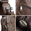 Humerpaul Crocodile Print Men Leather Chest Bag Large Capacity Sports Bag
