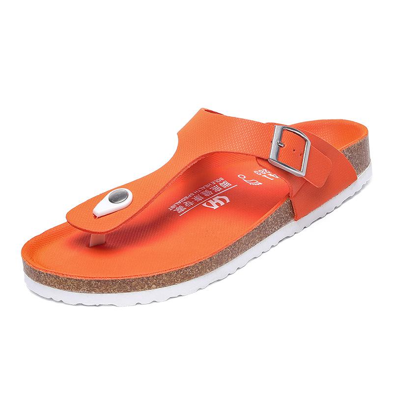 Leren Heren Sandalen Heren Slippers Dames Pantoffels Hotel Buiten Antislip Strandslippers Man Zomer Comfort Casual Schoenen 43 red