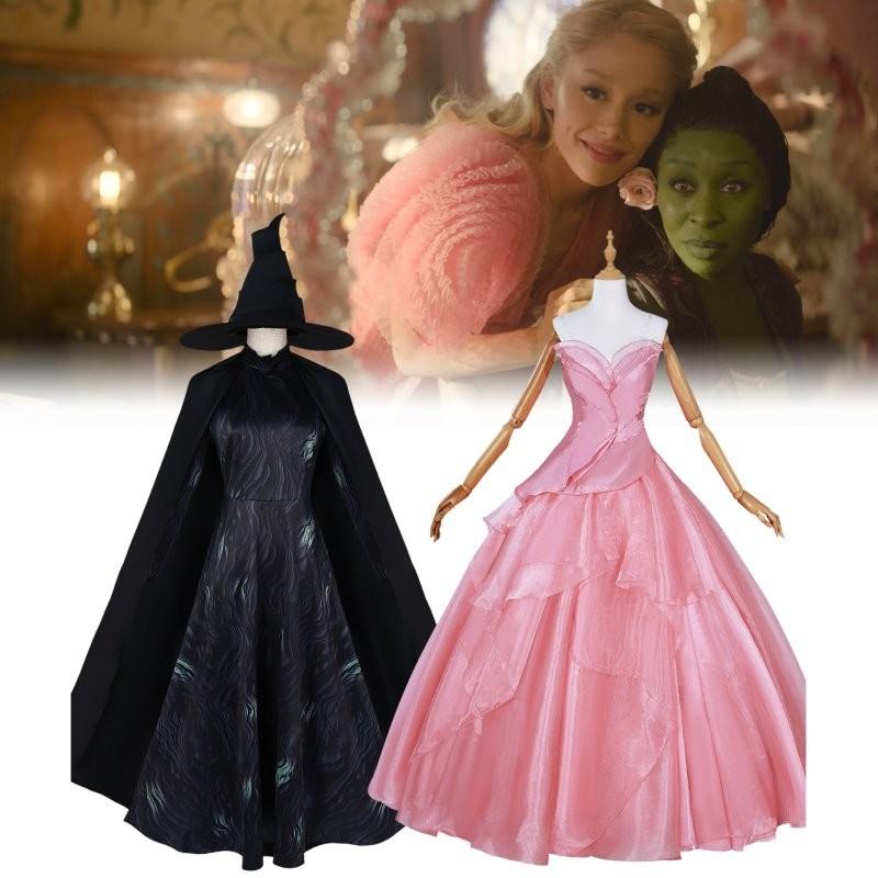 Glinda Elphaba Wicked Skirt Role Play Cosplay Costume Suits Performance Clothes