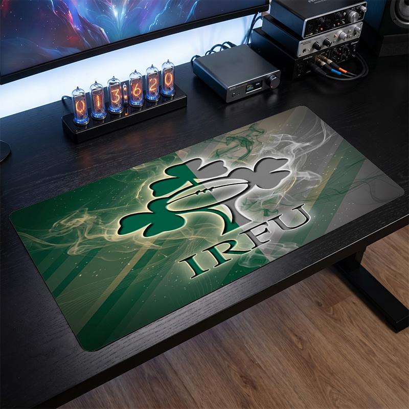 Irland Rugby Muster Mauspade Anti?Rutschfeste Gummi-Schreibtischunterlage Für Gaming Arbeiten Desktop-Dekoration