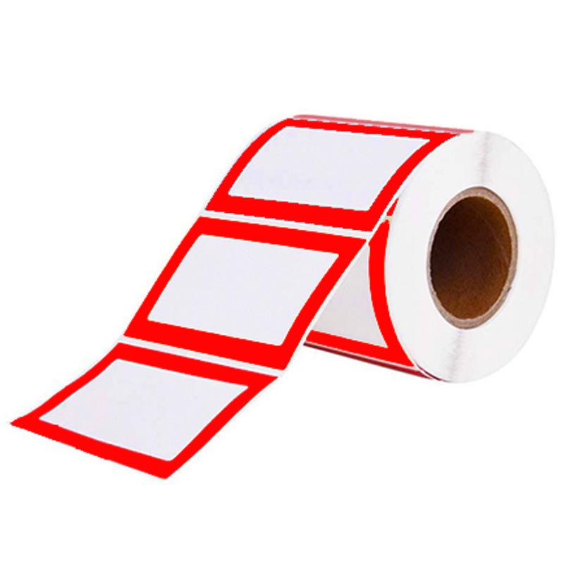 Red, Yellow, Blue, Green Name Stickers – 300 Sheets/Roll, Writable DIY Classification Stationery Adhesive Labels.