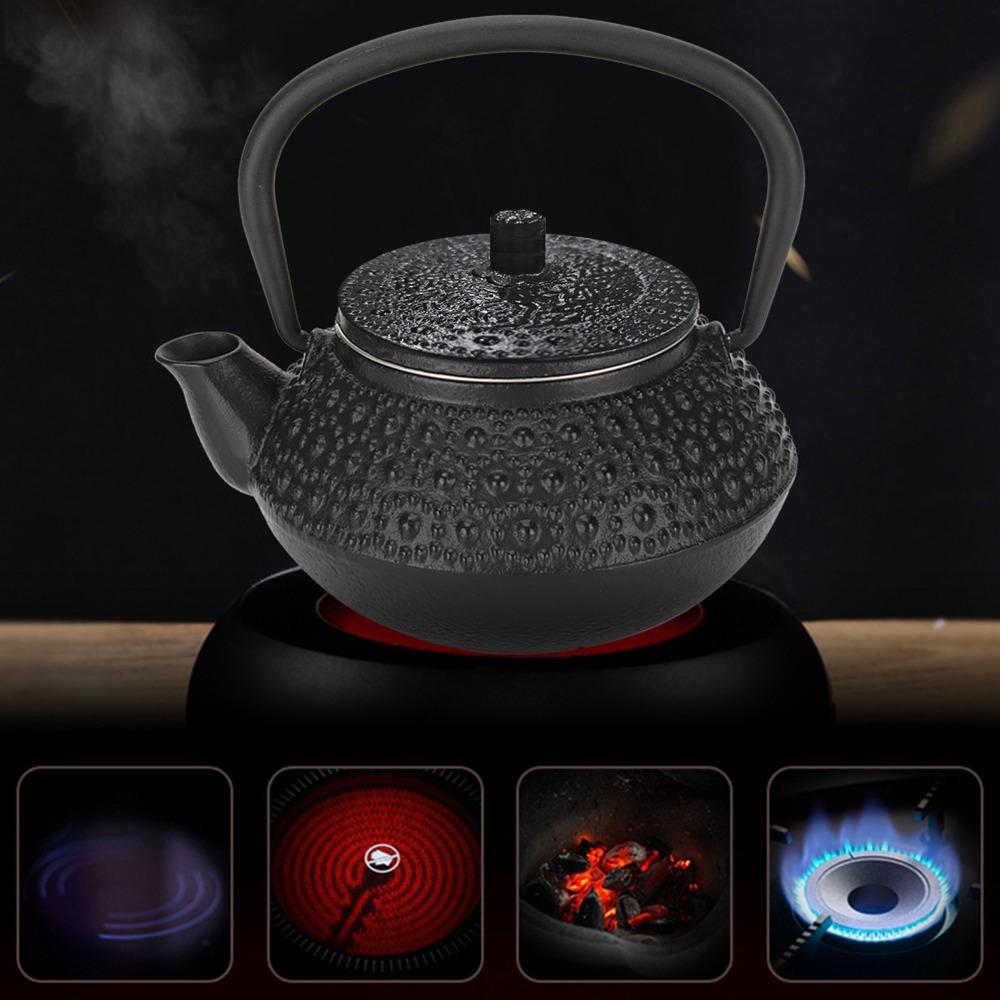 0.3L Cast Iron Teapot Raindrop Japanese Tetsubin Teapot Loose Leaf Tea Kettle  For Restaurant