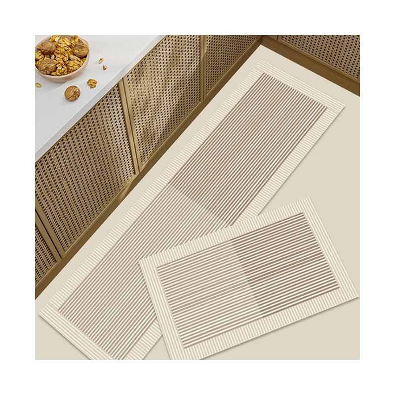 2pc Kitchen Floor Mat Made of Diatomaceous Earth,  Washable and Absorbent, Water and Oil Repellent Carpet