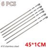 Steel Stainless 10pcs Barbecue Bbq Grilling Kabob Kebab Flat Skewers Needle