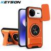 KEYSION Magnetic Phone Case for Huawei Nova 15 Pro Slide Camera Lens Protection Upright Kickstand 360° Ring Shockproof Back Cover
