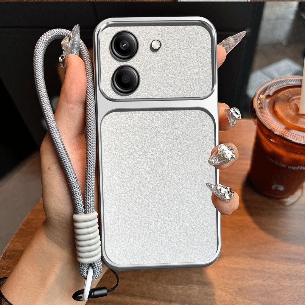 Luxury Big Window Phone Case with Lanyard for Xiaomi POCO X8 Pro Premium Textured Casing