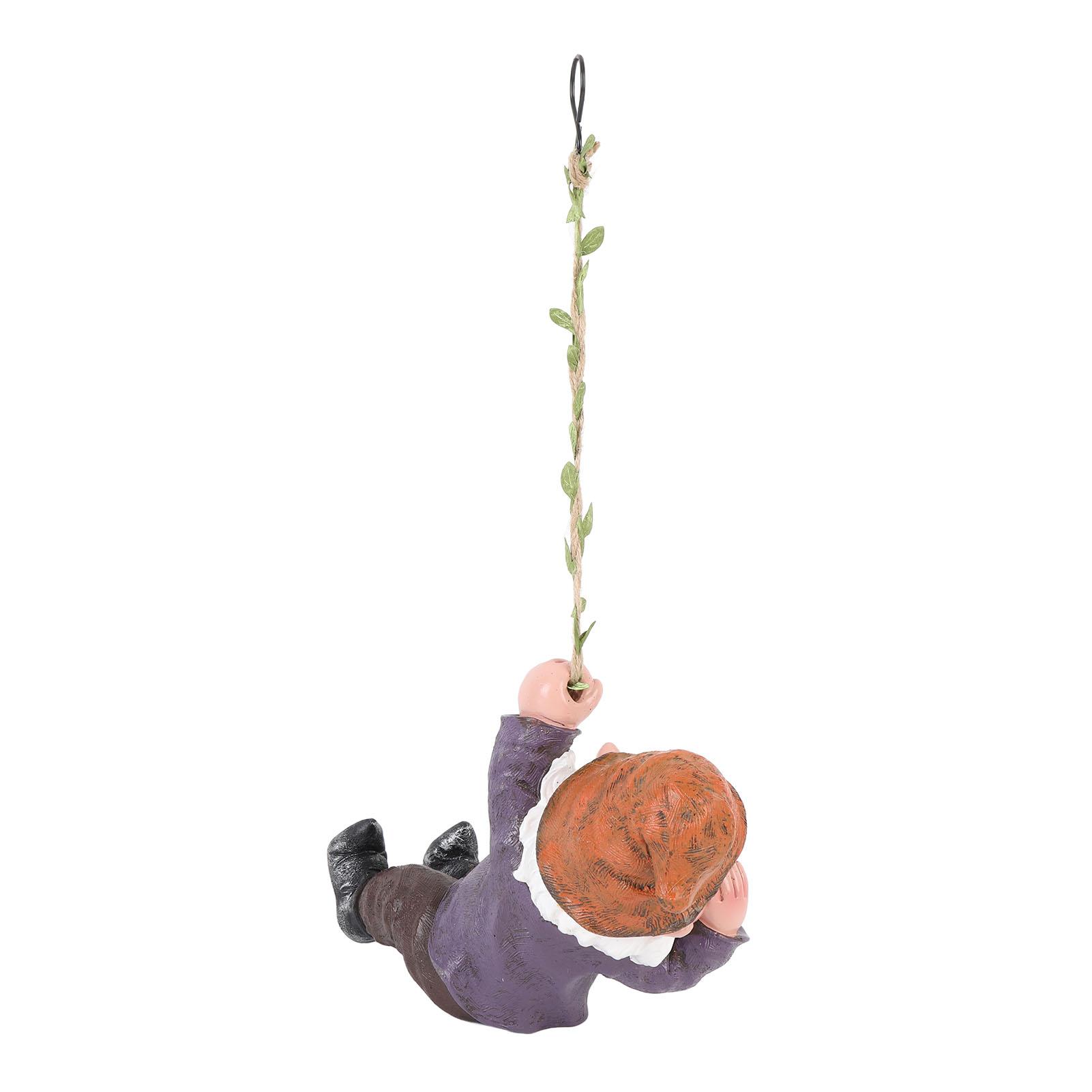 Gnome Figurine Resin Vivid Funny   Climbing Gnome Statue for Home Garden Courtyard