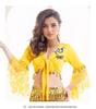 Belly Dance Lace Top with Flared Sleeves and Tassels for Performances