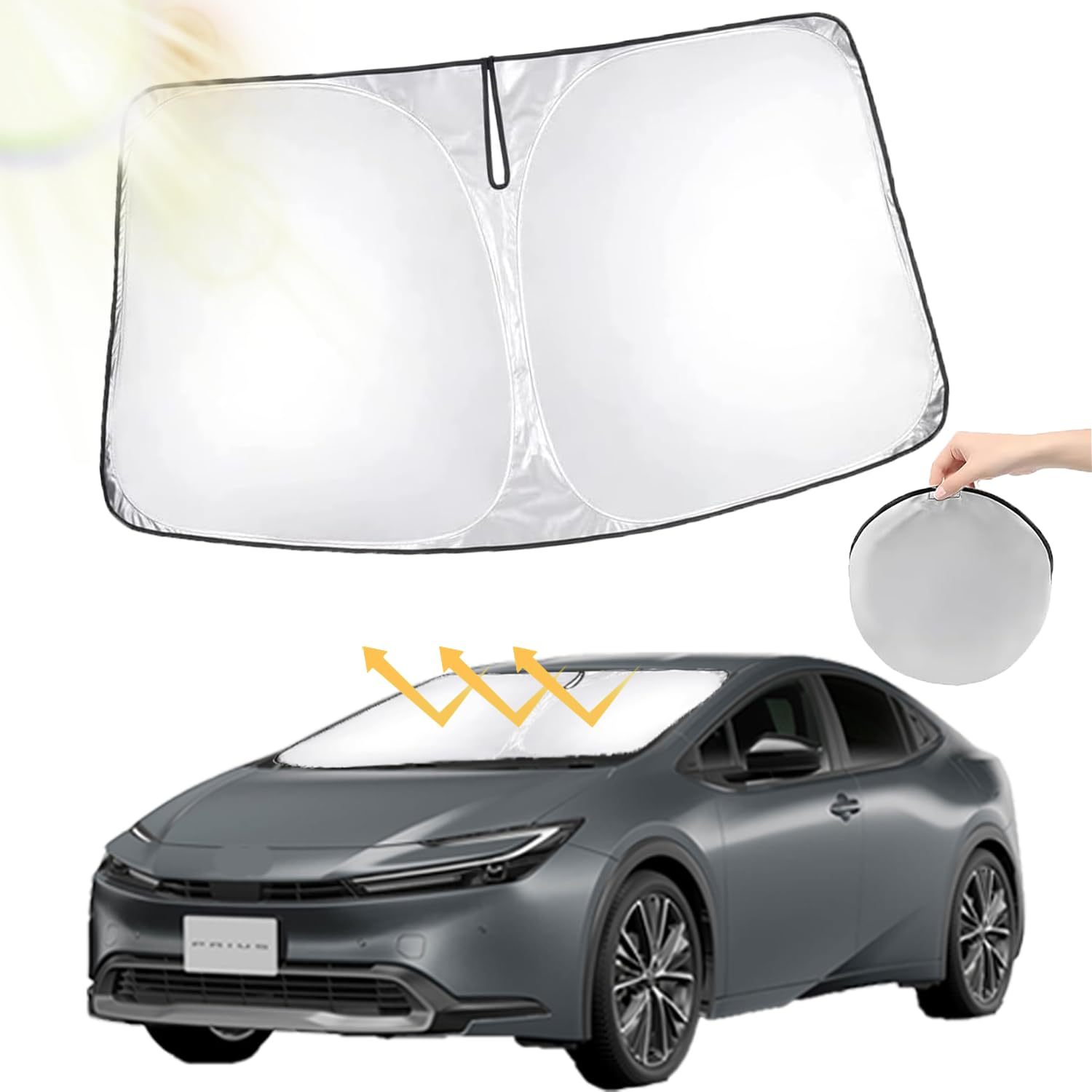 

Latest Enhanced oricarmes Toyota Prius 60 Series Sunshade Light Blocking Heat Sun for Car with Storage Prius Prius 60 Series Accessory [2026 &