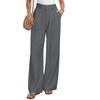 Pantaloni da Donna Elasticizzati a Vita Alta Vestibilità Casual Gamba Larga Lunghi Pantaloni con Tasche