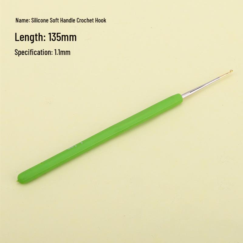 Candy-colored Crochet Hook with Gold-Plated Head - Soft Handle for DIY Sweaters, Shoes, and Hats
