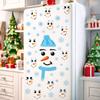 Christmas wall sticker snowman emoji cartoon blue emoji sticker gift decorative sticker glass window decorative sticker