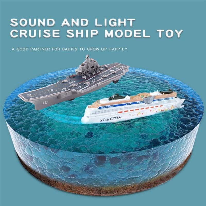 Inertialsicherer Flugzeugträger-Modellbausatz Plastikspielzeugauto für Jungen im Alter von 2-6 Jahren Mit Sound- und Lichteffekten