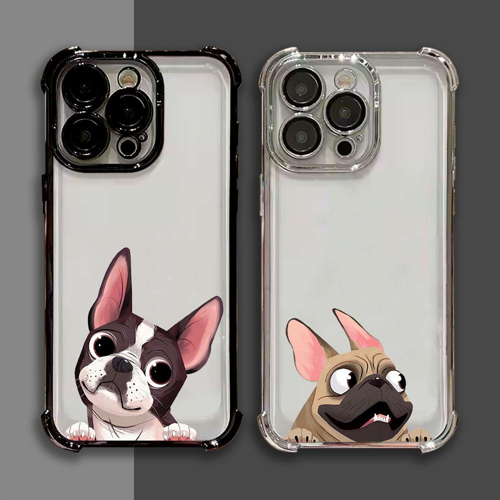 Boston Terrier Pug Dog French Bulldog Funda For iPhone 17 Pro 16 15 14 13 12 11 Pro Max Case 17 Plus 17E 16E 17Air Phone Cover