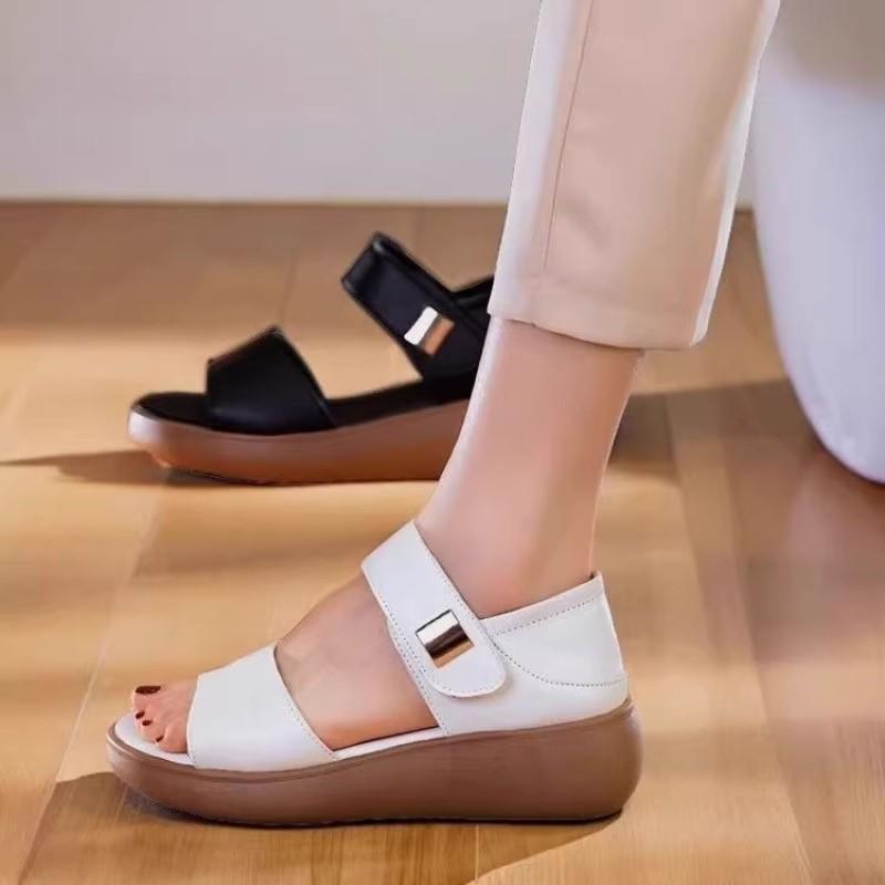 Platform Sandals Women's Summer New Casual Versatile Non-slip Velcro Wedge Sandals