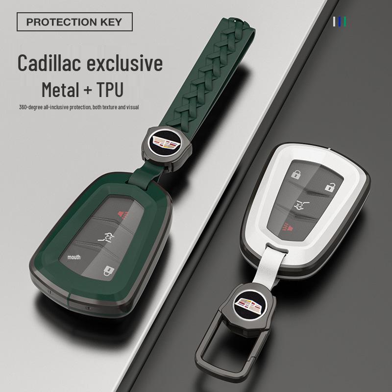 Cadillac Premium Key Case for XT5, CT5, XT4, XTS, ATSL, CT6, XT6, CT4 - Suitable for Men & Women