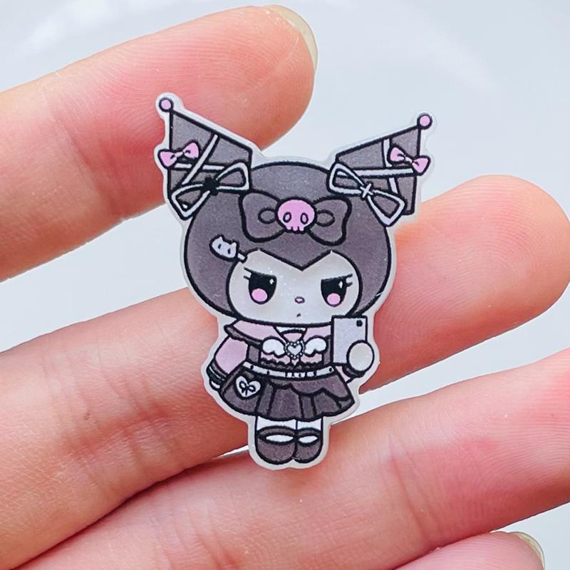 10 Pcs New Kawaii Cartoon Animal Rabbits, Puppies Series Acrylic Flat Diy Jewelry Children Gift Hairpin Accessories A89