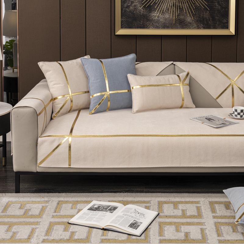 Husă de canapea nouă de lux, culoare solidă, chenille, Phnom Penh, husă de canapea, anti-alunecare, previne zgârierea animalelor de companie Huse de canapea pentru sufragerie