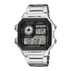 CASIO Men's and Women's Casio Standard Silver Digital Square Retro AE-1200WHD-1A Watch [Parallel Import]